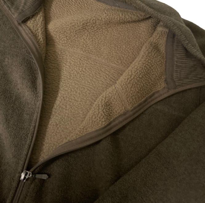 vintage brown mens fleece thick heavy jacket in size Large L 30 W 25 SKU 6236