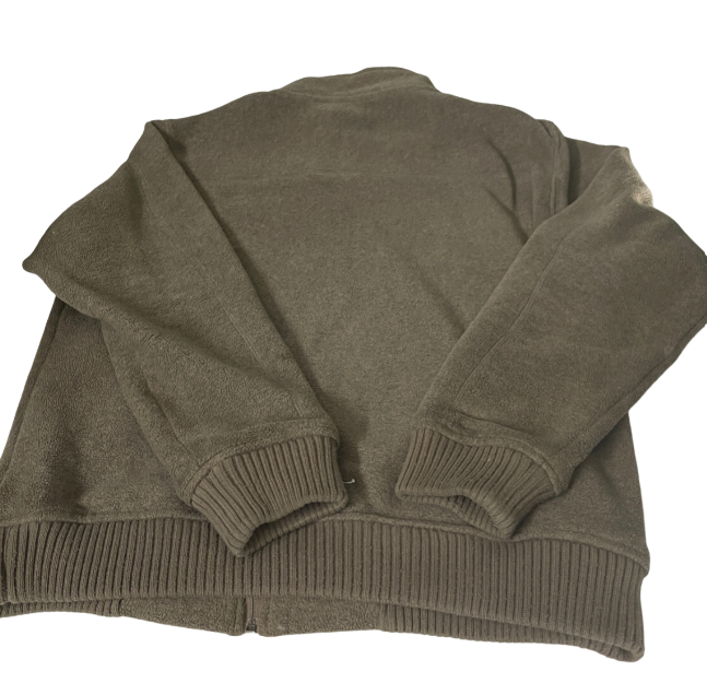 vintage brown mens fleece thick heavy jacket in size Large L 30 W 25 SKU 6236