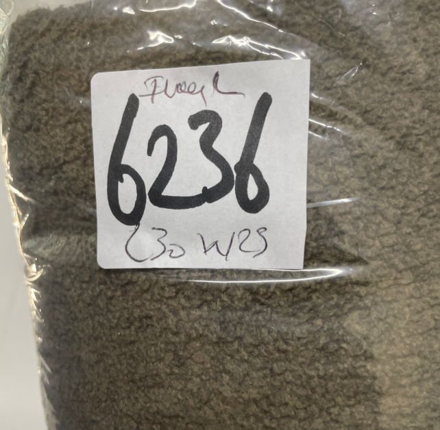 vintage brown mens fleece thick heavy jacket in size Large L 30 W 25 SKU 6236