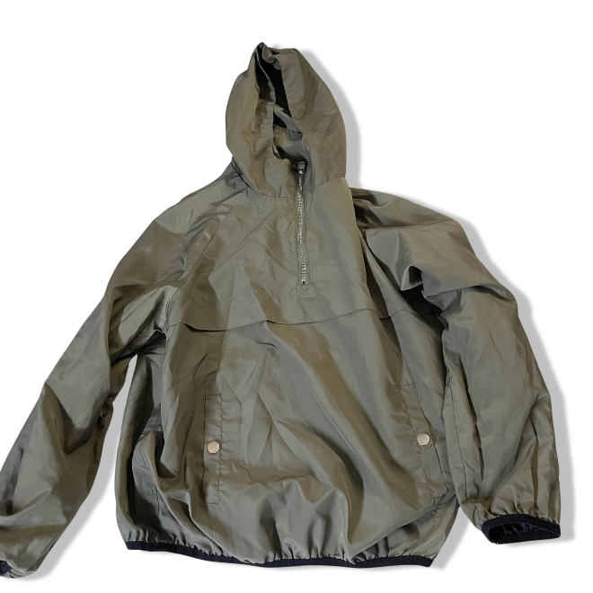 Zara outerwear khaki green waterproof hoodie XS | KHAKI GREEN| XS | SKU 3613