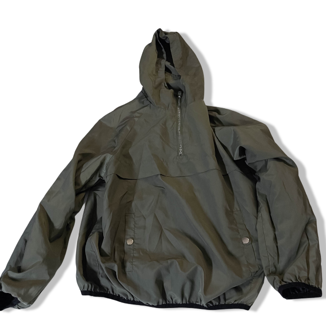 Zara outerwear khaki green waterproof hoodie XS | KHAKI GREEN| XS | SKU 3613