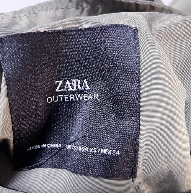 Zara outerwear khaki green waterproof hoodie XS | KHAKI GREEN| XS | SKU 3613
