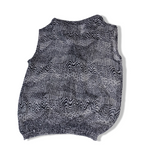 Women's y2k sleeveless black and white animal print top