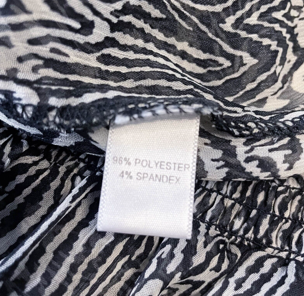 Women's y2k sleeveless black and white animal print top