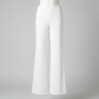 Naanaa FLare Womens Wide Leg Pants Spring Summer Double Layer Chiffon Trousers High Waist Casual Pants Loose