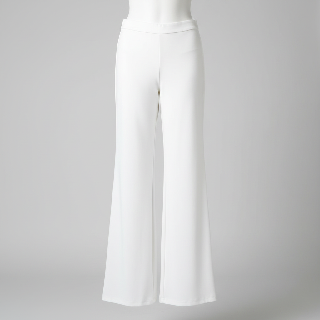 Naanaa FLare Womens Wide Leg Pants Spring Summer Double Layer Chiffon Trousers High Waist Casual Pants Loose