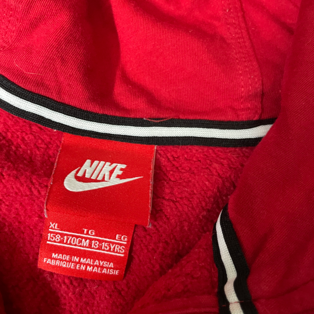 Nike Tech Fleece Full Zip Hoodie Jacket Red Men’s Size XLT Tall Sportswear Club