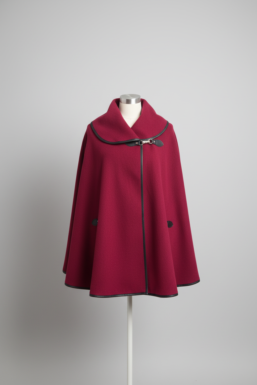 Made in Italy Wool Outer Shell Red Cape Coats, Jackets & Waistcoats for Women