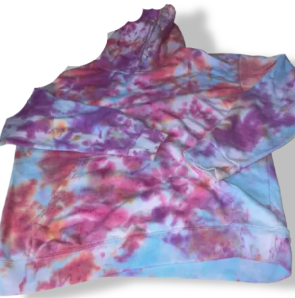 Vintage Tie and dye female multi hoodie in M|L26 W22|SKU 6112