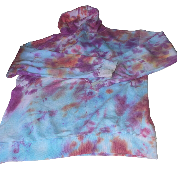 Vintage Tie and dye female multi hoodie in M|L26 W22|SKU 6112