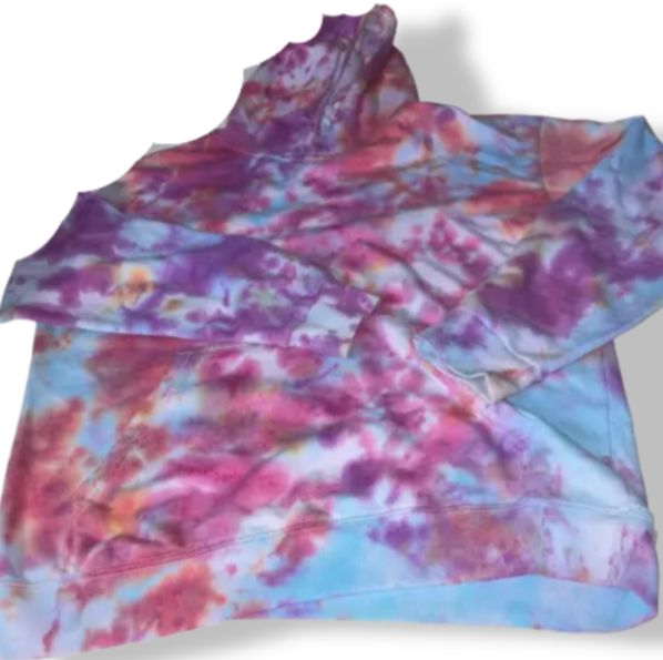 Vintage Tie and dye female multi hoodie in M|L26 W22|SKU 6112