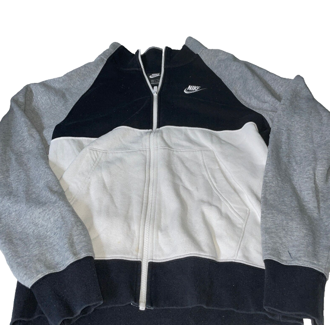 VINTAGE NIKE MENS TRACKSUIT TOP JACKET BLACK COLOURBLOCK IN XS|L28W17|SKU 6133