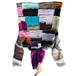 Tie Dye Patchwork Pixie thick heavy medium Hooded Fleece Lined Hippy Boho Festival Woollen Jacket