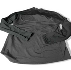 VINTAGE NIKE RUNNING SHIRT MEN'S GREY 1/4 ZIP PULLOVER REFLECTIVE TRAINING SWEATSHIRT IN XL|L30W19|SKU 5476