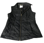 Vintage Manzo Gilet Puffer Vest Women's full zip Black Sleeveless Size M |6087