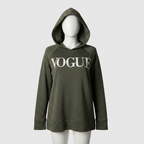 Vintage y2k women Vogue print by Sophia  green hoodie in S|L24 W17|SKU 6091