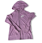 Vintage purple Nike just do it medium regular fit full zip up hoodie| SKU 3528