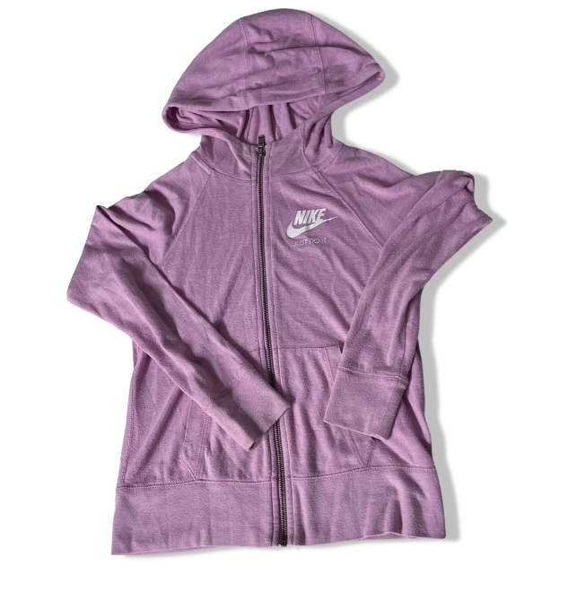 Vintage purple Nike just do it medium regular fit full zip up hoodie| SKU 3528