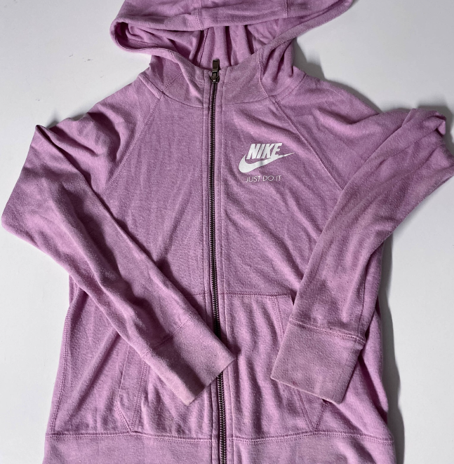 Vintage purple Nike just do it medium regular fit full zip up hoodie| SKU 3528