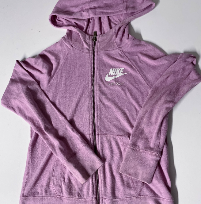 Vintage purple Nike just do it medium regular fit full zip up hoodie| SKU 3528