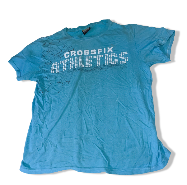 Vintage Edge Crossfix Athletics Graphic Large Green Short Sleeve T-Shirts