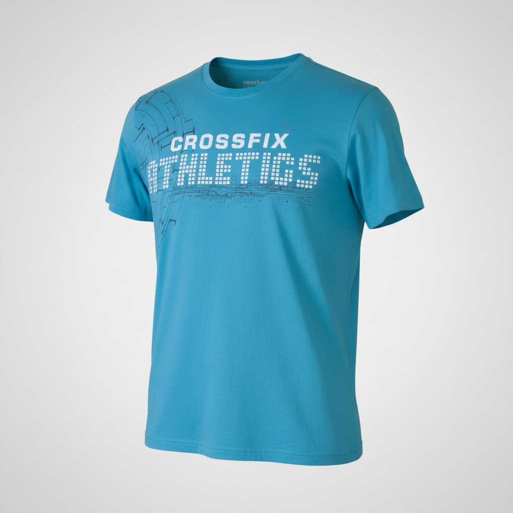 Vintage Edge Crossfix Athletics Graphic Large Green Short Sleeve T-Shirts