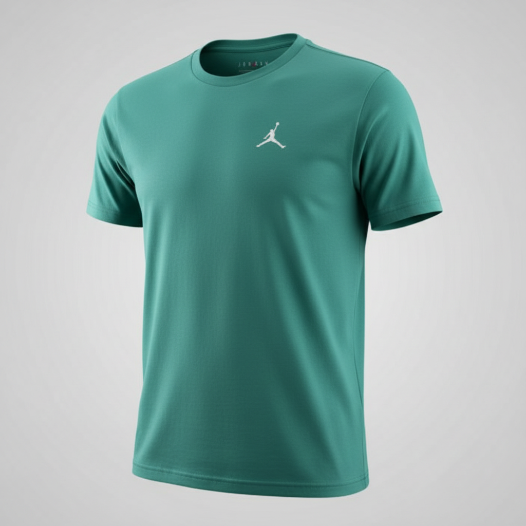 Vintage men's NIKE AIR JORDAN ESSENTIALS FLIGHT 23 graphics green tees in S|L27W18|SKU 5463