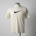 Vintage men's Nike Retro swoosh logo heavyweight t-shirt in off white in XL| L30W24|SKU 5428