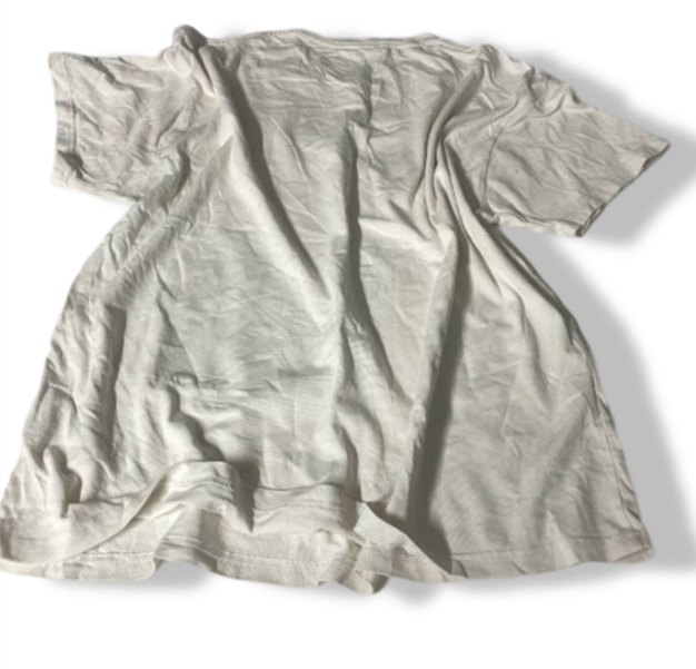 Vintage men's Nike Retro swoosh logo heavyweight t-shirt in off white in XL| L30W24|SKU 5428