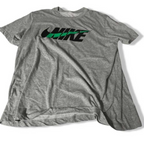 Vintage men's Nike Dri-FIT Futura Graphic grey short sleeve T-Shirt in L|L29W21|SKU 5466