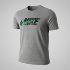 Vintage men's Nike Dri-FIT Futura Graphic grey short sleeve T-Shirt in L|L29W21|SKU 5466