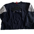 Vintage men Nike air print colourblock navy sweatshirt in L|L27 W23|SKU 5565