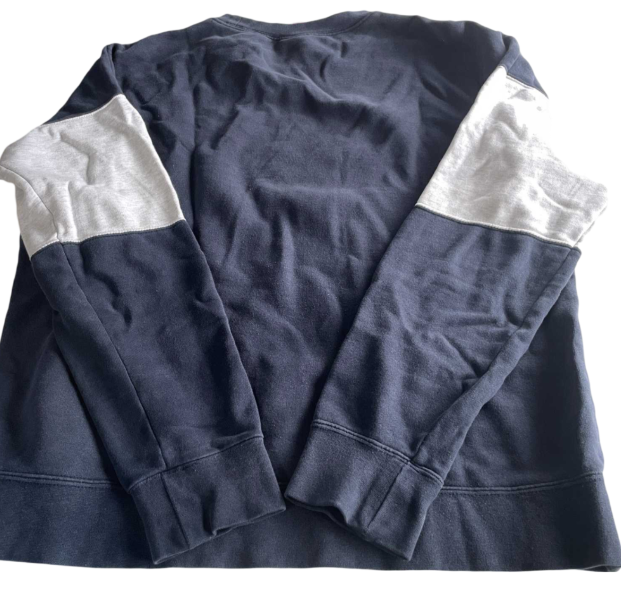 Vintage men Nike air print colourblock navy sweatshirt in L|L27 W23|SKU 5565