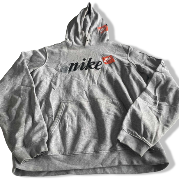 Vintage men Nike just do it grey hoodie slim fit in S|L26 W21|SKU 5571
