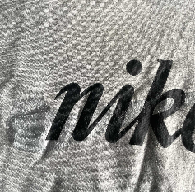 Vintage men Nike just do it grey hoodie slim fit in S|L26 W21|SKU 5571