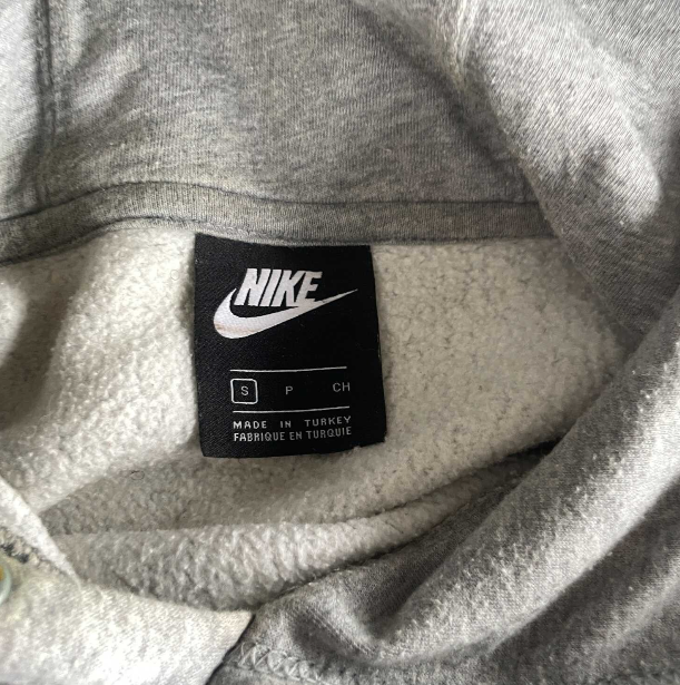 Vintage men Nike just do it grey hoodie slim fit in S|L26 W21|SKU 5571
