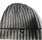 Vintage unisex The north face grey cable knitted beanie cap|SKU 6322