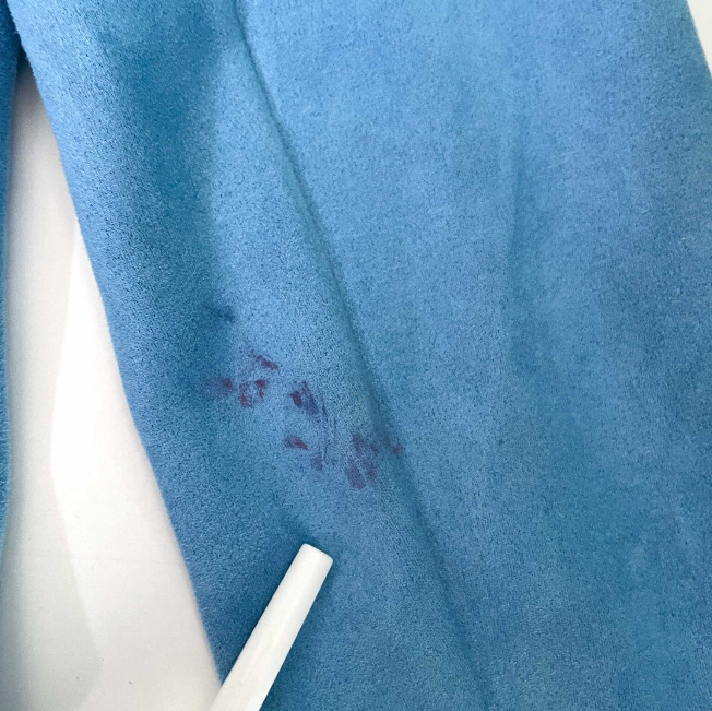 Vintage women J'aime La vie paris faux suede biker blue jacket in S/M| L21 W17|SKU 6384