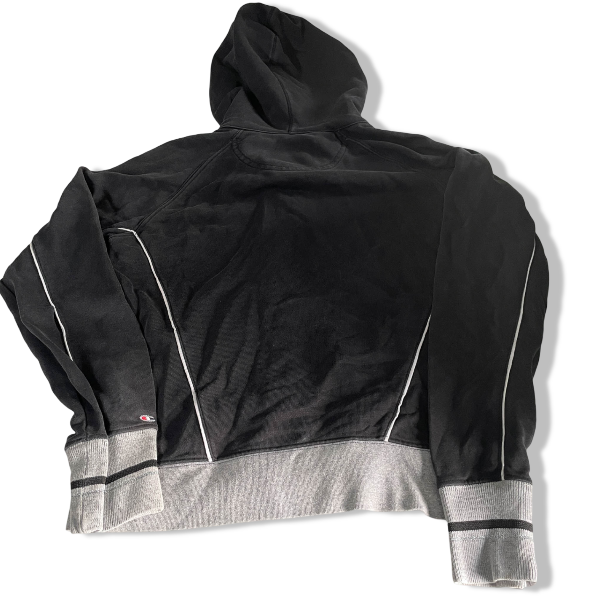 Vintage women champion heritage black full zip cropped hoodie in M|L24 W20|SKU 6390
