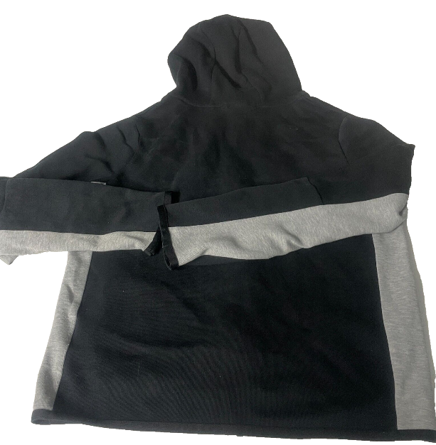 Vintage women Nike sport wear tech full zip grey & black colorblock hoodie in L|L22 W20|SKU 6519