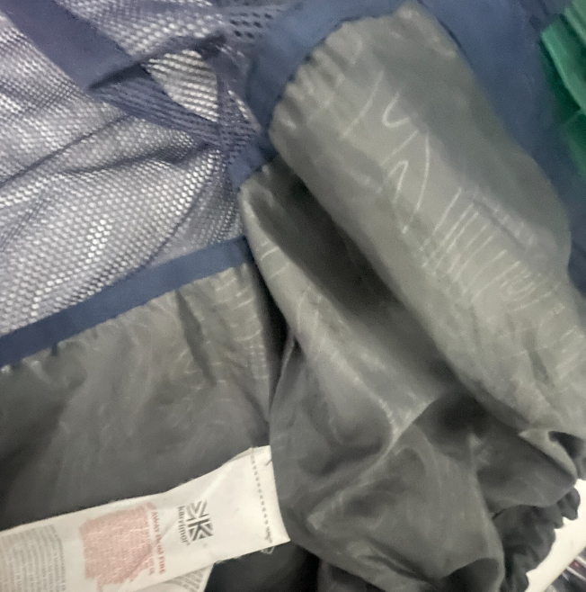 Vintage men Karrim the great britain mountain company weatherite navy wind breaker full zip hoodie jacket in L|L37 W25|SKU 6521