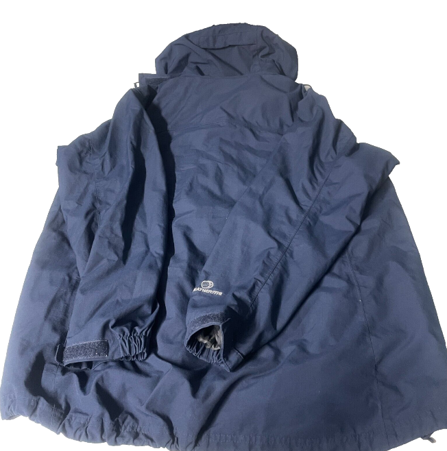 Vintage men Karrim the great britain mountain company weatherite navy wind breaker full zip hoodie jacket in L|L37 W25|SKU 6521