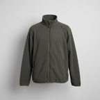 Vintage men grey fleece full zip high neck wind breaker jumper in M|W26 L22|6264