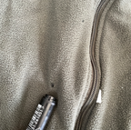 Vintage men grey fleece full zip high neck wind breaker jumper in M|W26 L22|6264