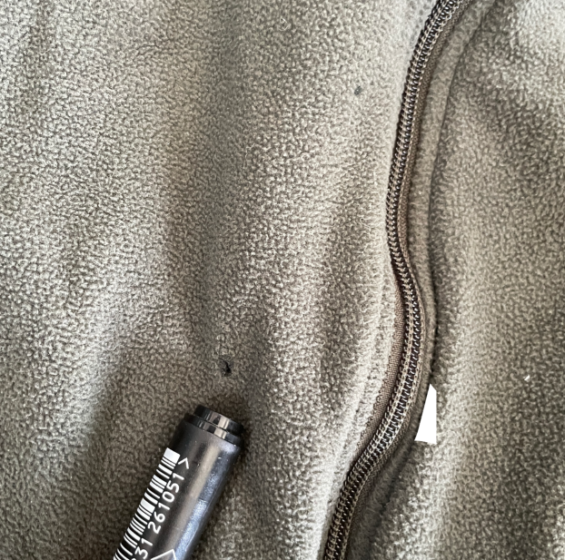 Vintage men grey fleece full zip high neck wind breaker jumper in M|W26 L22|6264