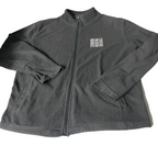 Vintage men grey Thales Alenia space fleece full zip high neck Jacket in S/M|L29 W21|SKU 6094