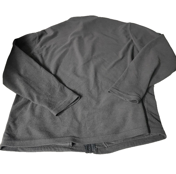 Vintage men grey Thales Alenia space fleece full zip high neck Jacket in S/M|L29 W21|SKU 6094