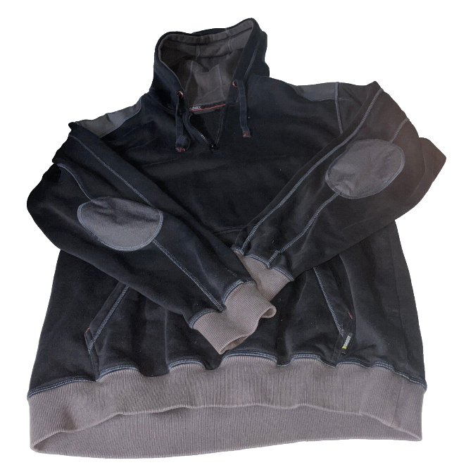 Vintage Dassy professional workwear black hoodie in L|L29 W23|SKU 6100