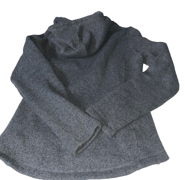 Vintage The North Face Women's Crescent Hoodie grey Knit Fleece hoodie in M|L26 W16|SKU 6107