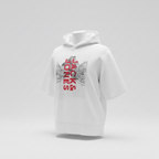 Vintage white jack and jones graphics male hoodies in M|L28 W21|SKU 6113